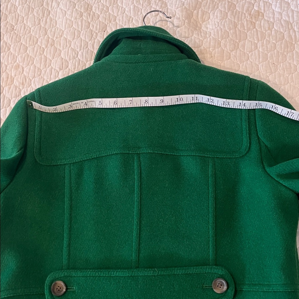 Talbots emerald green wool toggle coat - Picture 9 of 10